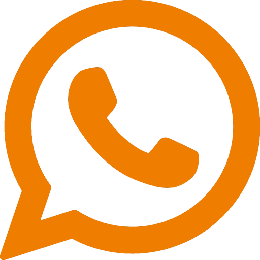 Imagem ilustrativa do logo do WhatsApp na cor laranja